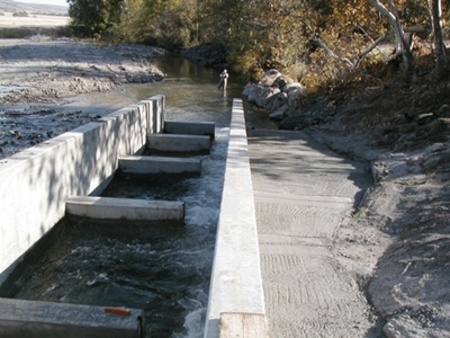 After fish ladder at Edwards Dam